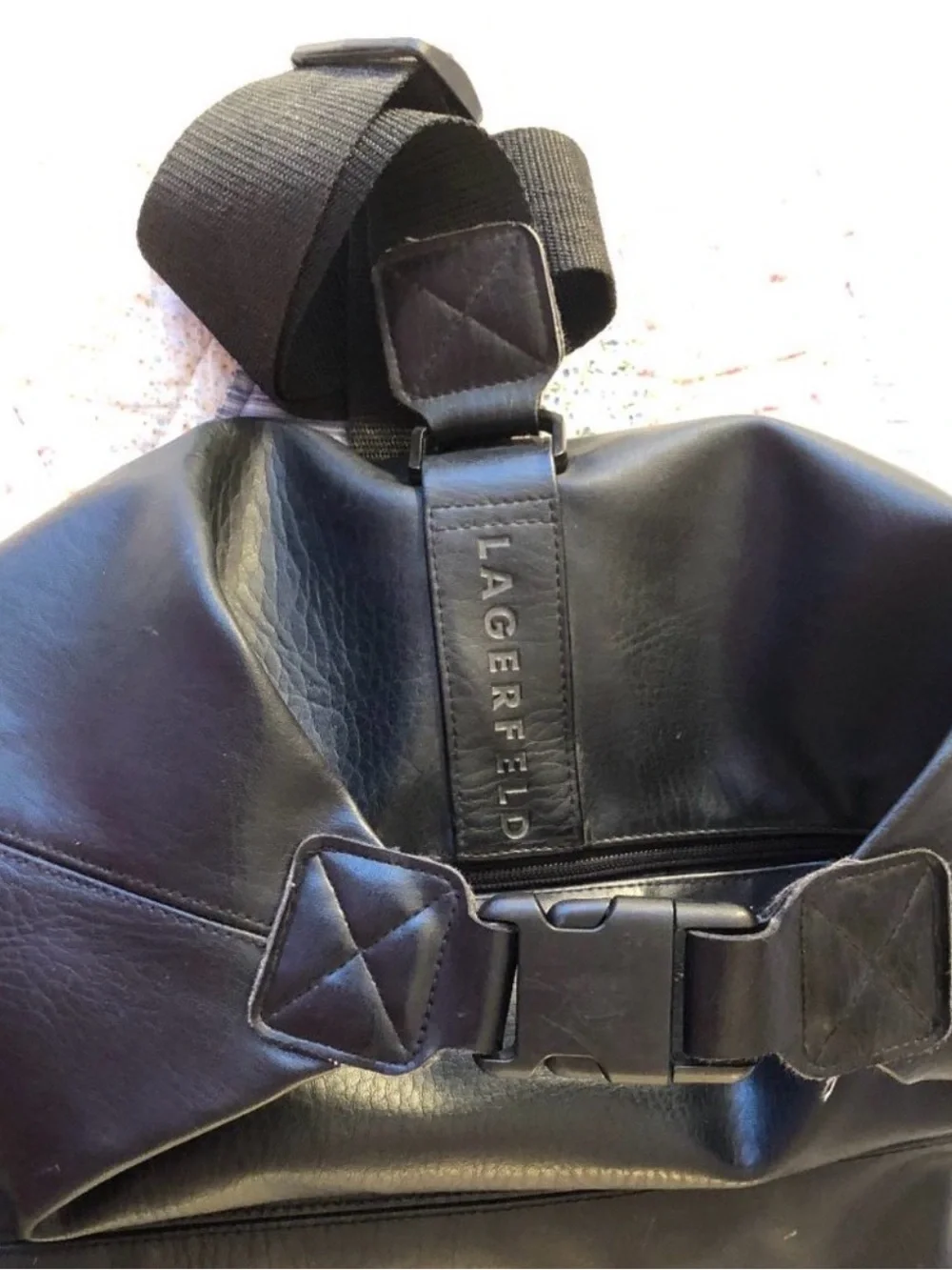 Karl Lagerfeld Parfums Vintage Rare Black Weekender Duffel-Great Condition
